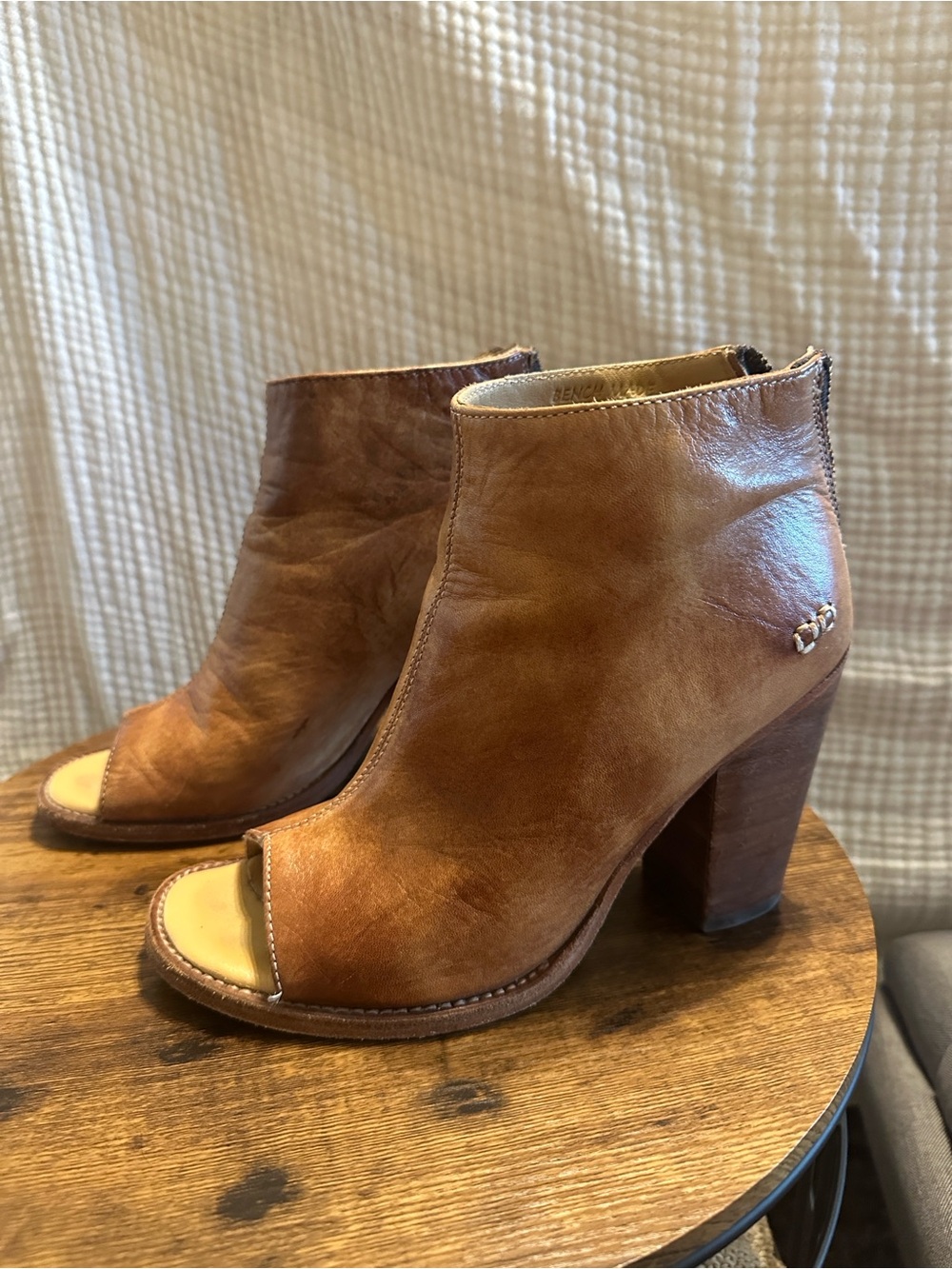BED|STU Women's Onset Tan Leather Booties